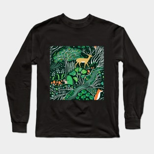 Magic emerald forest Long Sleeve T-Shirt